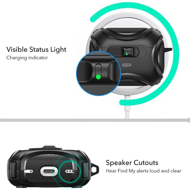 ESR Cyber ​​FlickLock MagSafe Case for AirPods Pro 3 - Black 1