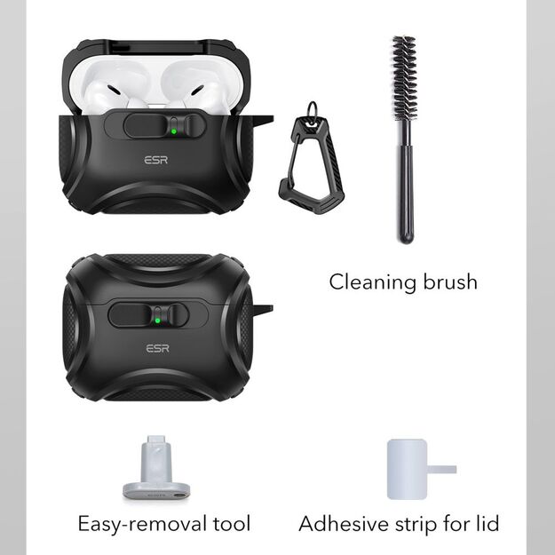 ESR Cyber ​​FlickLock MagSafe Case for AirPods Pro 3 - Black 6