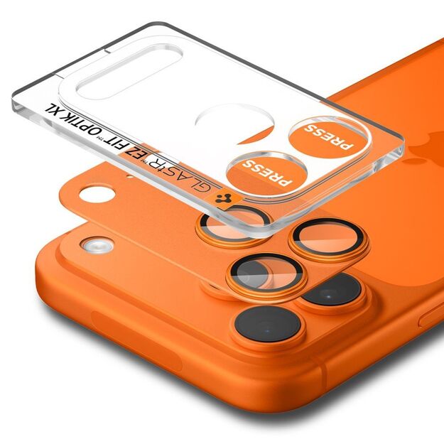 Spigen Optik Pro XL Camera Lens Glass for iPhone 17 Pro Max - Orange 1