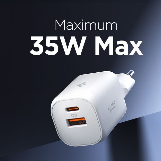Spigen Essential EE352EU USB-C / USB-A 35W Wall Charger - White 4