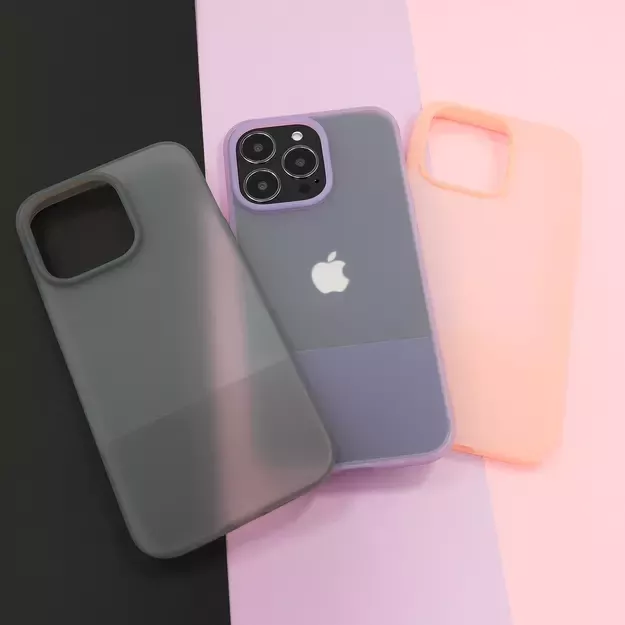 Kingxbar Plain Series case cover for iPhone 13 Pro Max silicone cover purple 22