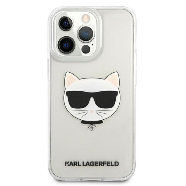 Karl Lagerfeld KLHCP13XCTR iPhone 13 Pro Max 6,7  hardcase transparent Choupette Head 2