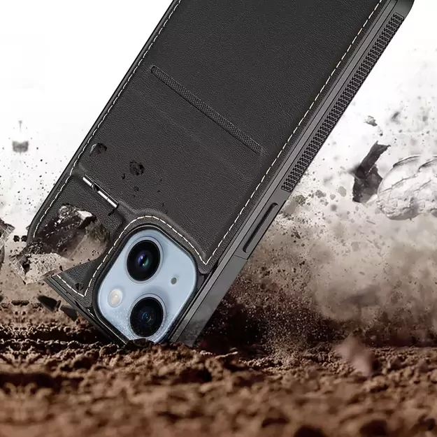 3in1 Wallet Case with Stand for iPhone 14 Plus MagSafe RFID Blocker Dux Ducis Rafi Mag - Black 27