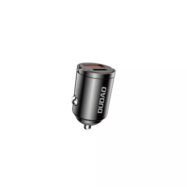 Dudao R3MAX 48W QC PD mini car charger - black