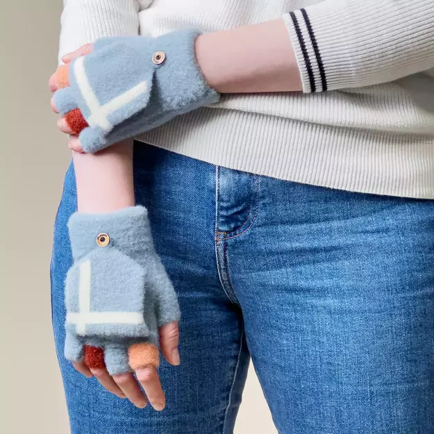 Women s/children s winter telephone gloves - blue 15