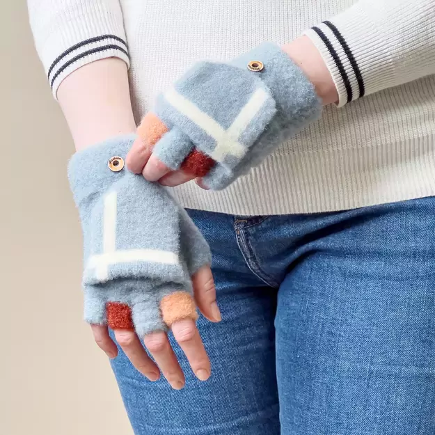 Women s/children s winter telephone gloves - blue 18