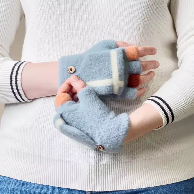 Women s/children s winter telephone gloves - blue 13