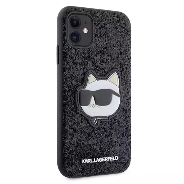 Karl Lagerfeld KLHCN61G2CPK iPhone 11 / Xr 6.1  black/black hardcase Glitter Choupette Patch 3