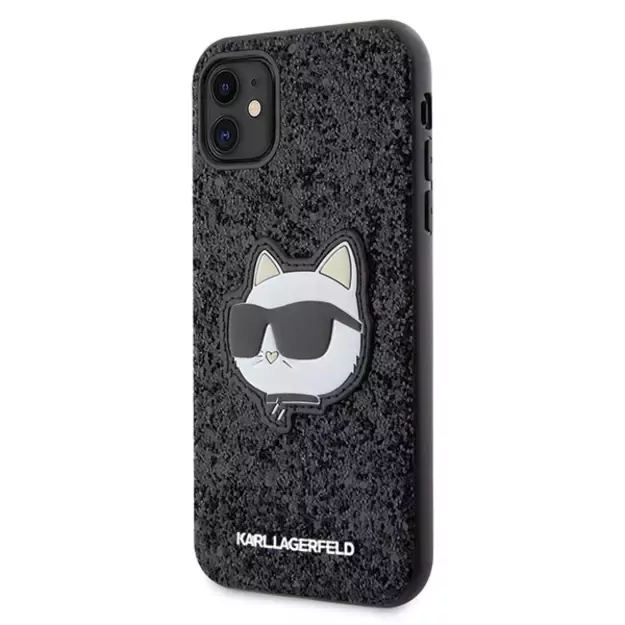Karl Lagerfeld KLHCN61G2CPK iPhone 11 / Xr 6.1  black/black hardcase Glitter Choupette Patch 1