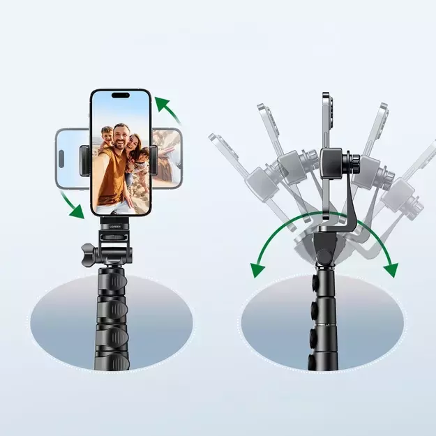 Ugreen LP680 selfie stick with stand and Bluetooth remote control 1.8m - black 10