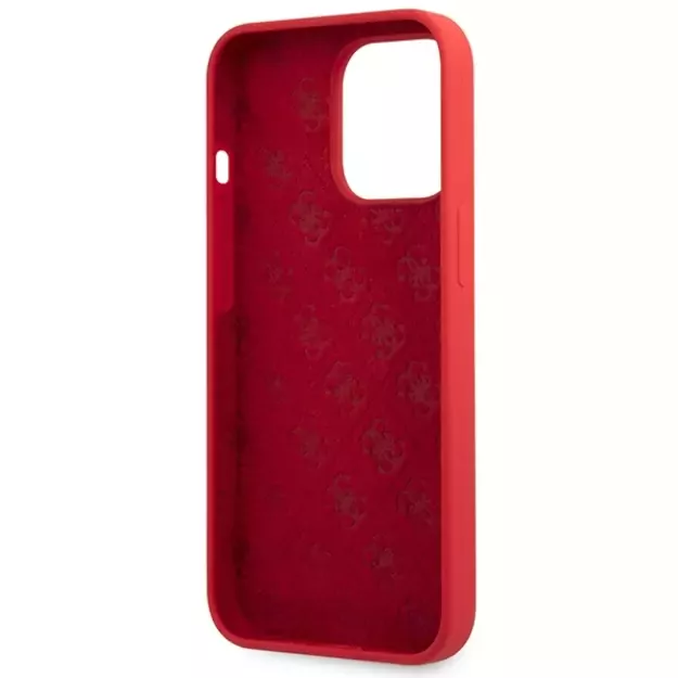 Guess GUHCP13XLSLMGRE iPhone 13 Pro Max 6.7  red/burgundy hard case Silicone Vintage Gold Logo 6