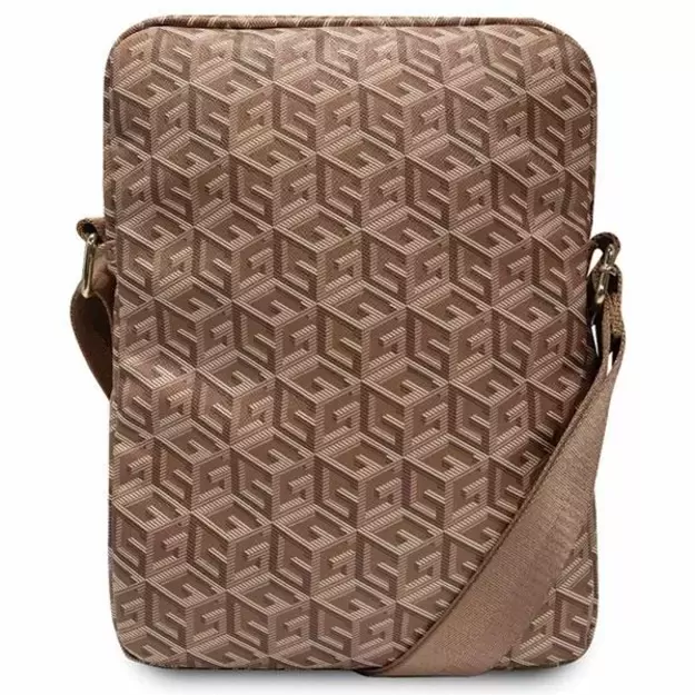 Guess Bag GUTB10HGCFSEW 10  brown/brown GCube Stripe Tablet Bag 4