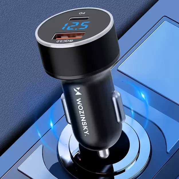 Wozinsky WDCCAC USB-C USB-A 36W car charger - black 9
