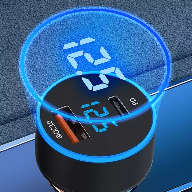 Wozinsky WDCCAC USB-C USB-A 36W car charger - black 12