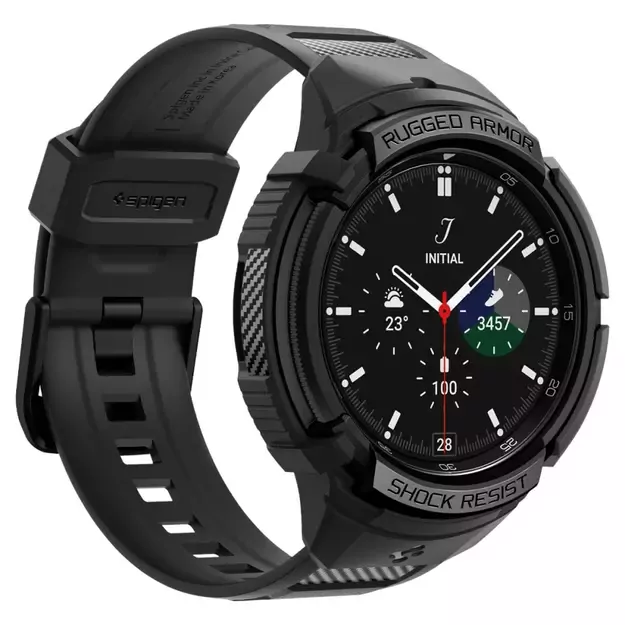 Spigen Rugged Armor Pro Case with Strap for Samsung Galaxy Watch 6 Classic (47mm) - Black 27