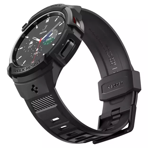 Spigen Rugged Armor Pro Case with Strap for Samsung Galaxy Watch 6 Classic (47mm) - Black 26