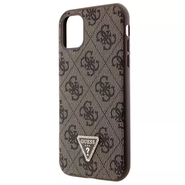 Guess GUHCN61P4TDSCPW Case for iPhone 11 / Xr - Brown Crossbody 4G Metal Logo 8