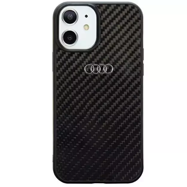 Audi Carbon Fiber iPhone 11 / Xr 6.1&quot  black/black hardcase AU-TPUPCIP11-R8/D2-BK
