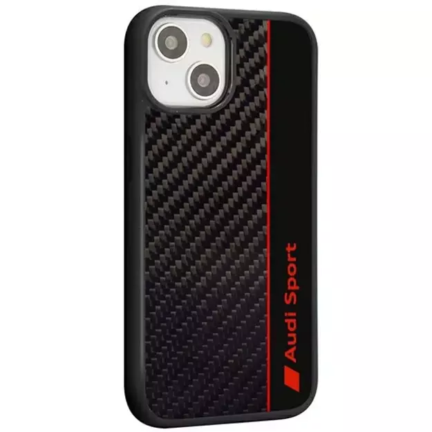 Audi Carbon Fiber Stripe iPhone 14 6.1&quot  black/black hardcase AUS-TPUPCIP14-R8/D1-BK 1