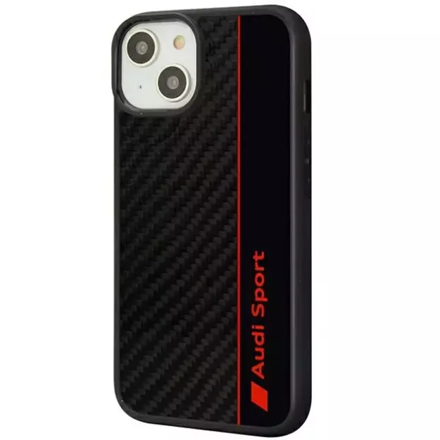 Audi Carbon Fiber Stripe iPhone 14 6.1&quot  black/black hardcase AUS-TPUPCIP14-R8/D1-BK 2
