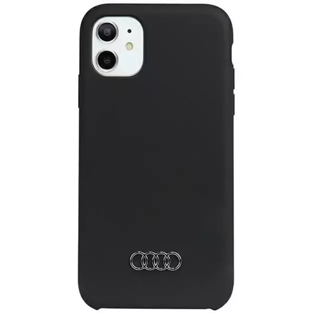 Audi Silicone Case iPhone 12/12 Pro 6.1&quot  black/black hardcase AU-LSRIP12P-Q3/D1-BK