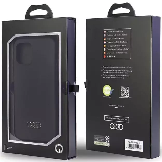 Audi Silicone Case iPhone 12/12 Pro 6.1&quot  black/black hardcase AU-LSRIP12P-Q3/D1-BK 6