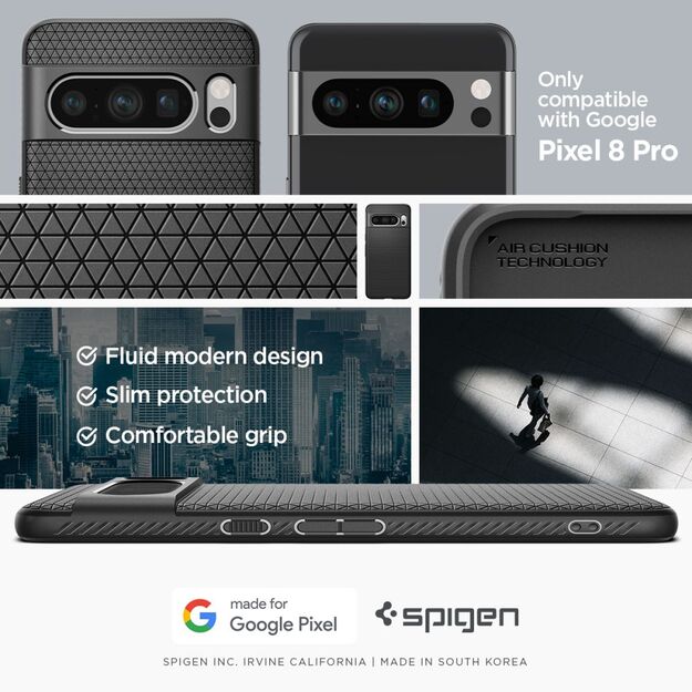 Spigen Liquid Air Case for Google Pixel 8 Pro - Matte Black 13