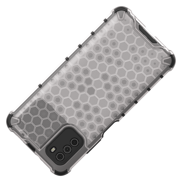 Honeycomb Case armor cover with TPU Bumper for Xiaomi Poco M3 transparent 7
