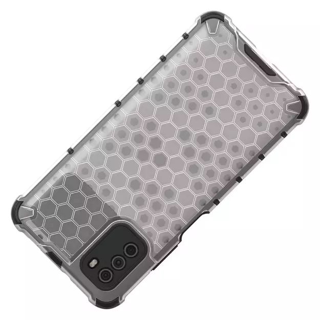 Honeycomb Case armor cover with TPU Bumper for Xiaomi Poco M3 transparent 20