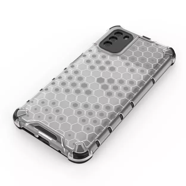 Honeycomb Case armor cover with TPU Bumper for Xiaomi Poco M3 transparent 18