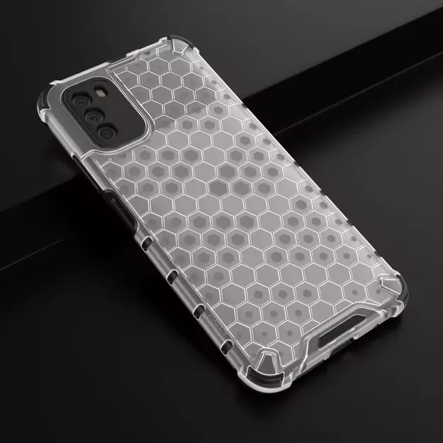 Honeycomb Case armor cover with TPU Bumper for Xiaomi Poco M3 transparent 2