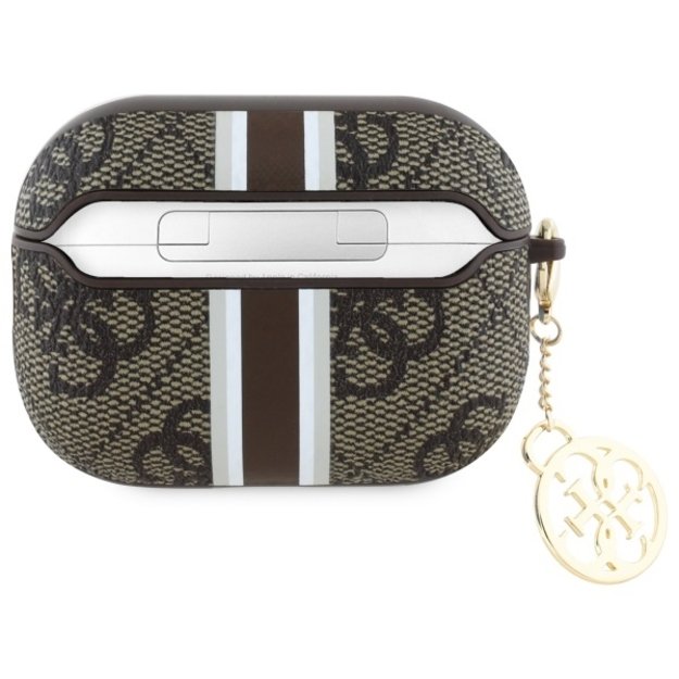 Guess GUAP2P4RPSW AirPods Pro 2 (2022/2023) cover brown/brown 4G Printed Stripes Charm 1