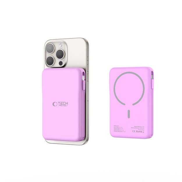 Tech-Protect PB31 MagSafe 10000mAH Power Bank - Purple 5