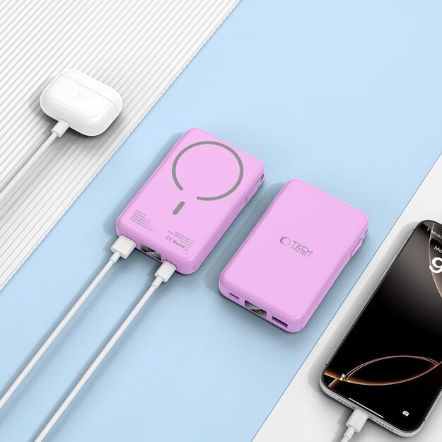 Tech-Protect PB31 MagSafe 10000mAH Power Bank - Purple 6