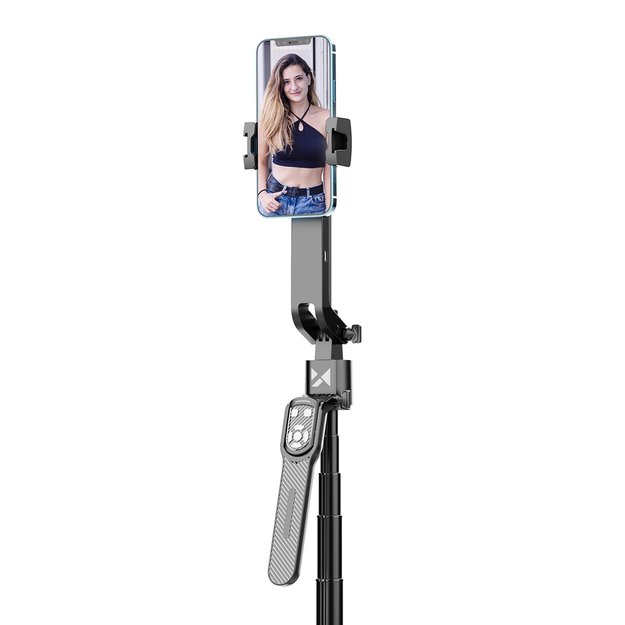 Wozinsky WST-360YS Selfie Stick with Tripod Function with 360° AI Auto Face Tracking Gesture Control - Black 1