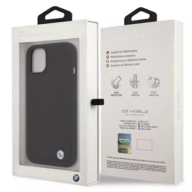 Etui BMW BMHCP13SSILBK iPhone 13 mini 5,4  czarny/black hardcase Silicone Signature 14