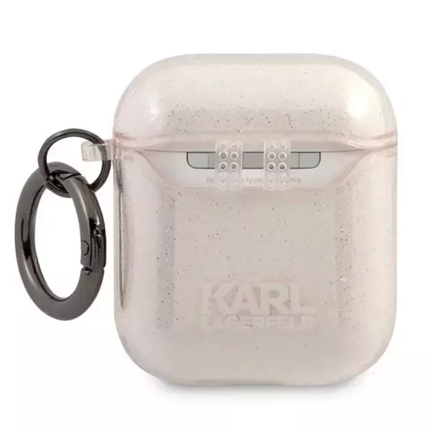 Karl Lagerfeld KLA2UKHGD AirPods cover złoty/gold Glitter Karl`s Head 3