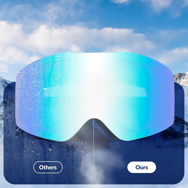 Qunature White Frameless Ski Goggles - White 2