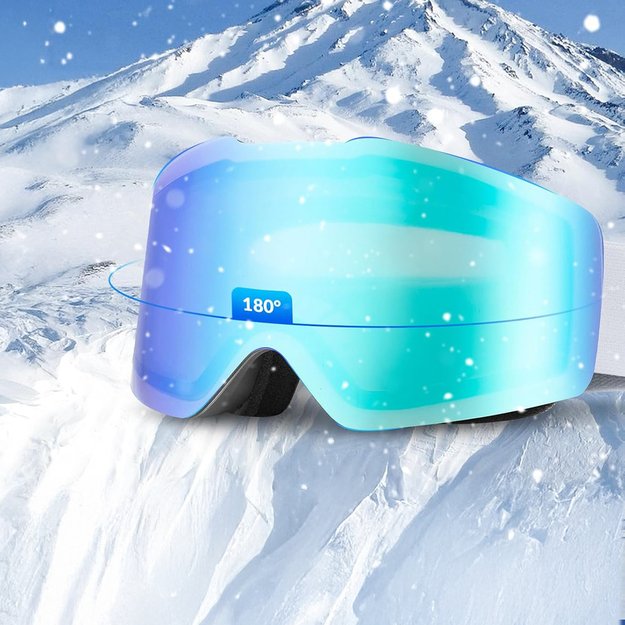 Qunature White Frameless Ski Goggles - White 3