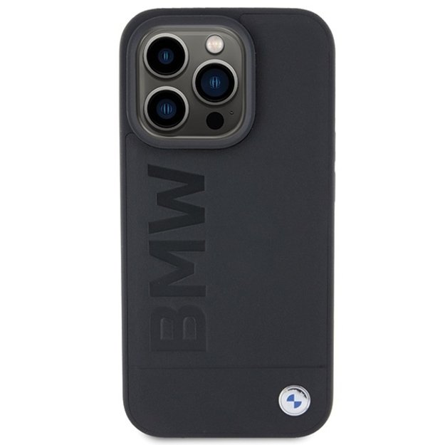BMW Leather Hot Stamp iPhone 15 Pro Max Case - Black 14