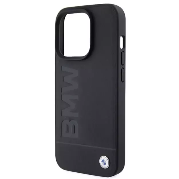 BMW Leather Hot Stamp iPhone 15 Pro Max Case - Black 5