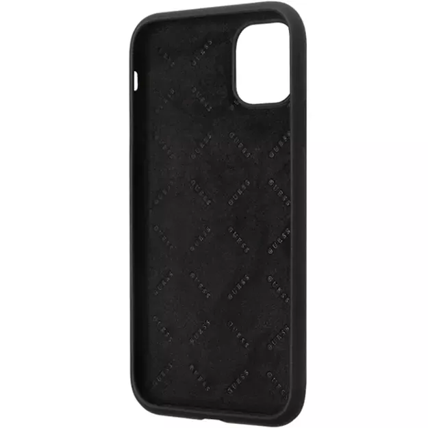Guess GUHCN614DGPK Case for iPhone 11 / Xr - Black Silicone Logo Strass 4G 13