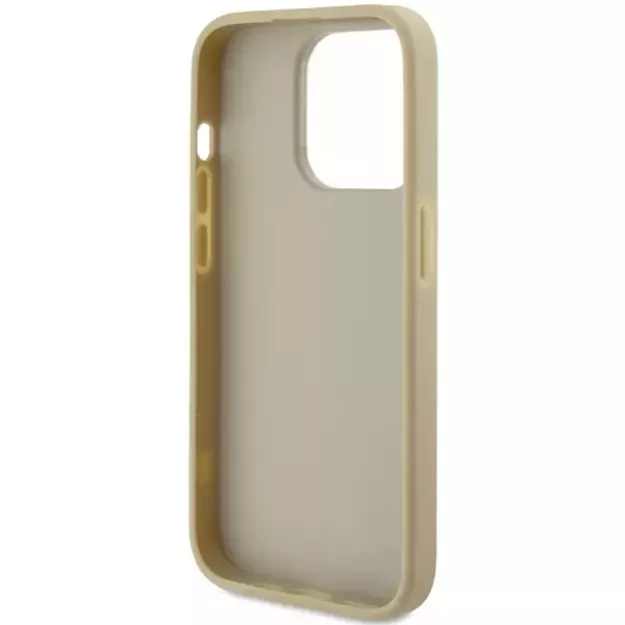 Guess Glitter Script Big 4G iPhone 15 Pro Case - Gold 6