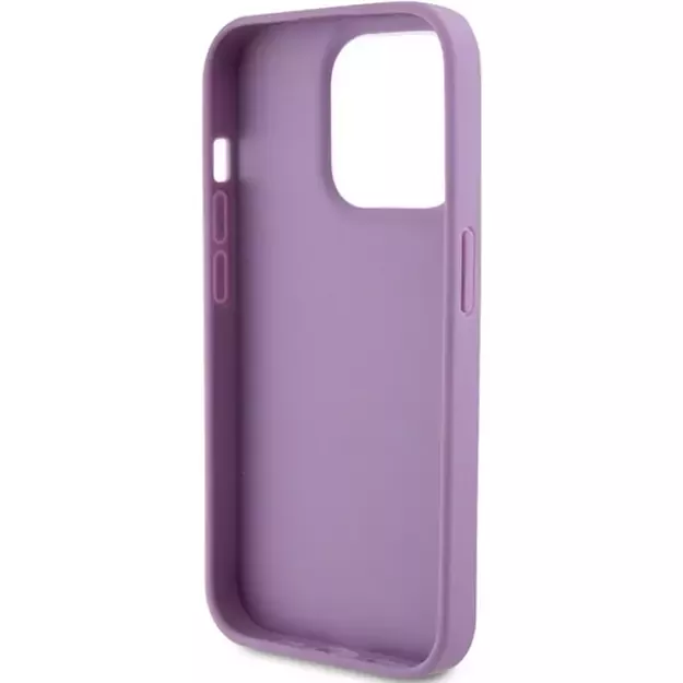 Guess Leather 4G Stamped case for iPhone 15 Pro Max - purple 13