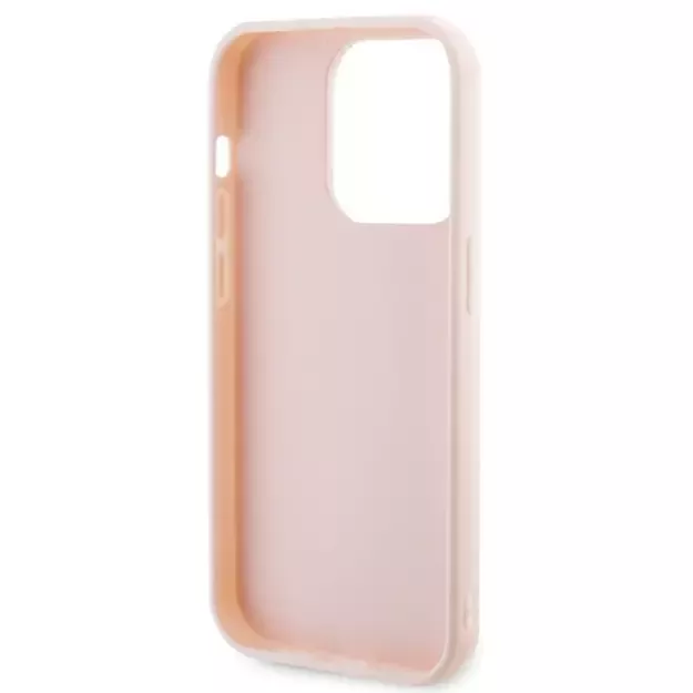 Karl Lagerfeld 3D Rubber Glitter Logo case for iPhone 15 Pro - pink 13