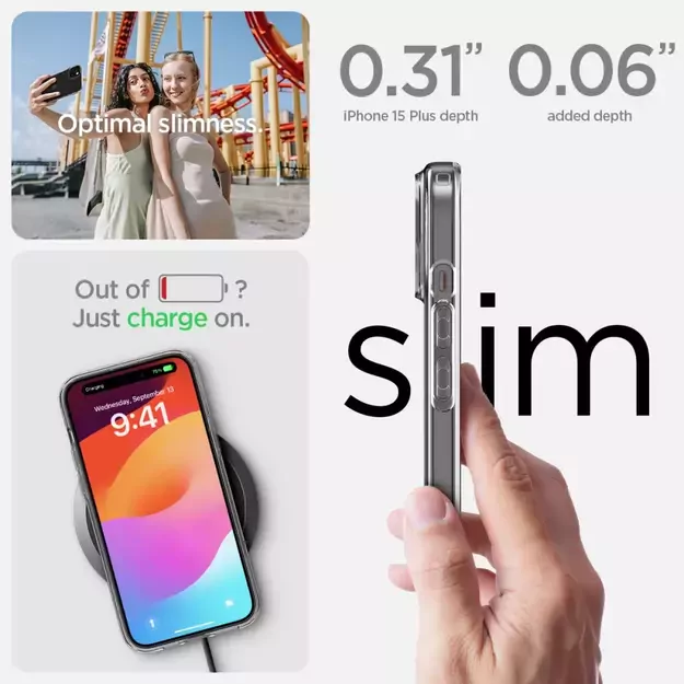 Spigen Liquid Crystal iPhone 15 Plus Case - Clear 11