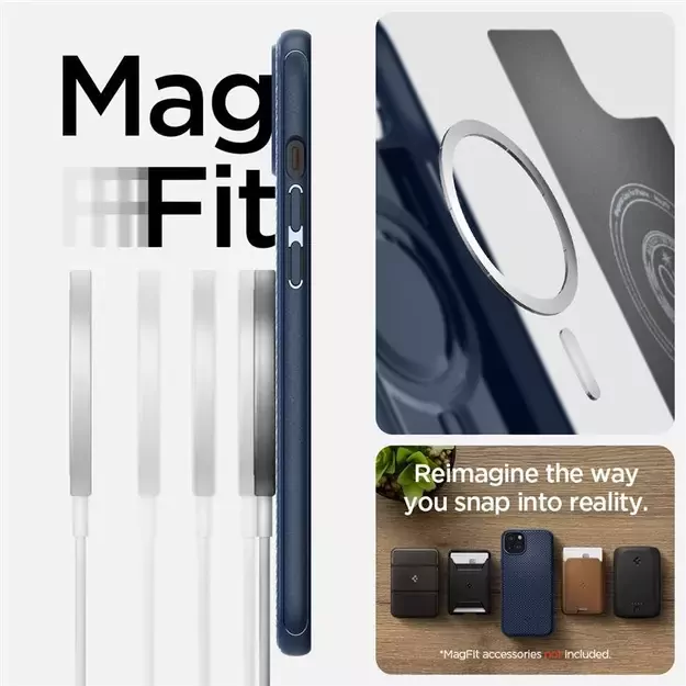Spigen Mag Armor Case with MagSafe for iPhone 15 Plus - Blue 3