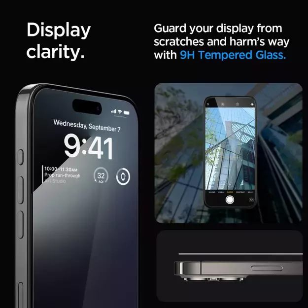 Spigen Glas.tR EZ Fit FC Tempered Glass for iPhone 15 Pro Max - Black 2 pcs. 14