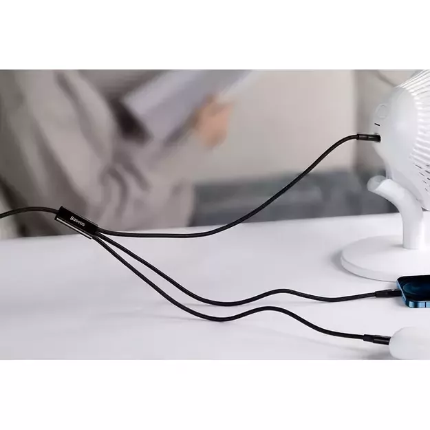 Baseus Rapid Series 3in1 USB-C - USB-C / Lightning / micro USB cable 20W PD 1.5m - green 16