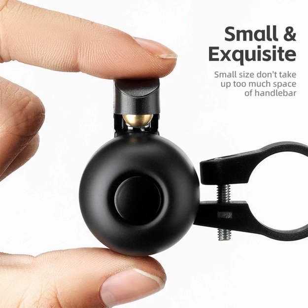 Rockbros 34210007001 bicycle bell for the left side of the handlebar - black 4